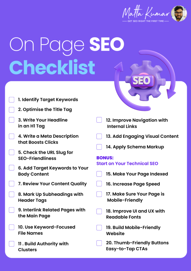 On-Page SEO Checklist